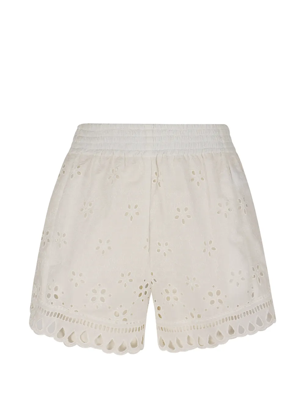 Ermanno Scervino broderie-anglaise scalloped-hem shorts - Toni neutri