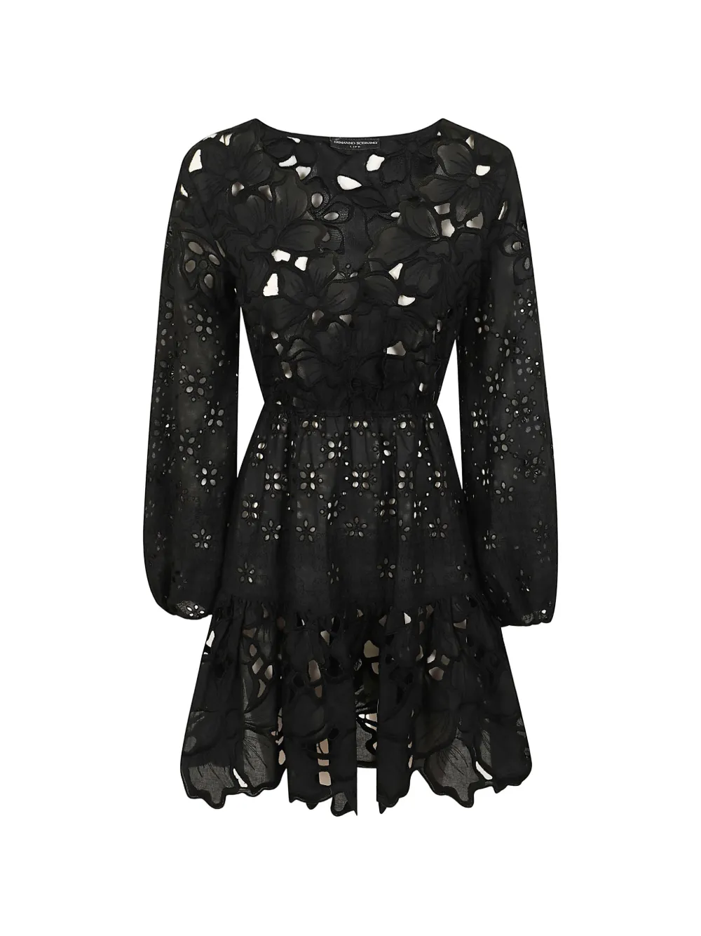 Ermanno Scervino broderie-anglaise tiered dress - Nero
