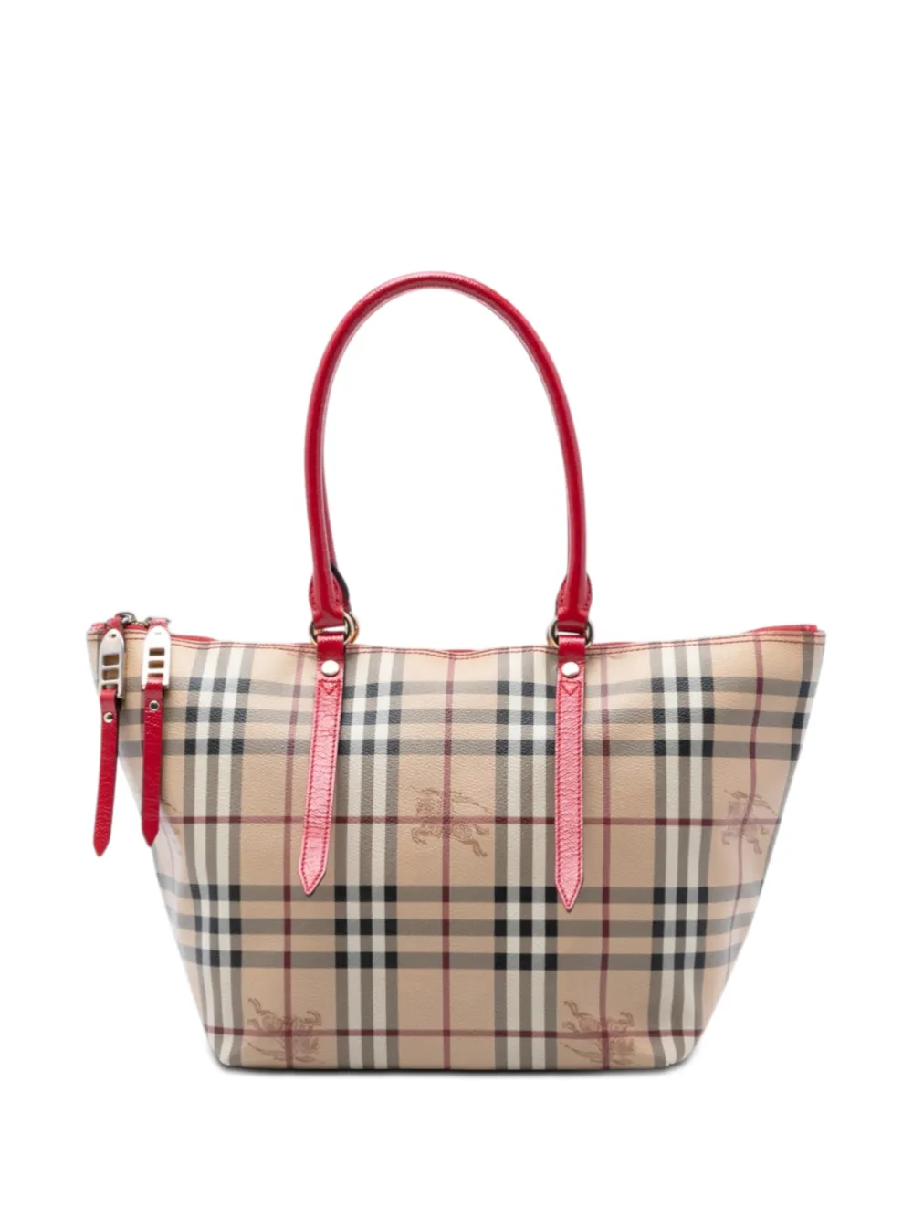 Burberry Pre-Owned 2000-2017 Small Haymarket Check Coated Canvas Salisbury tote bag - Nude