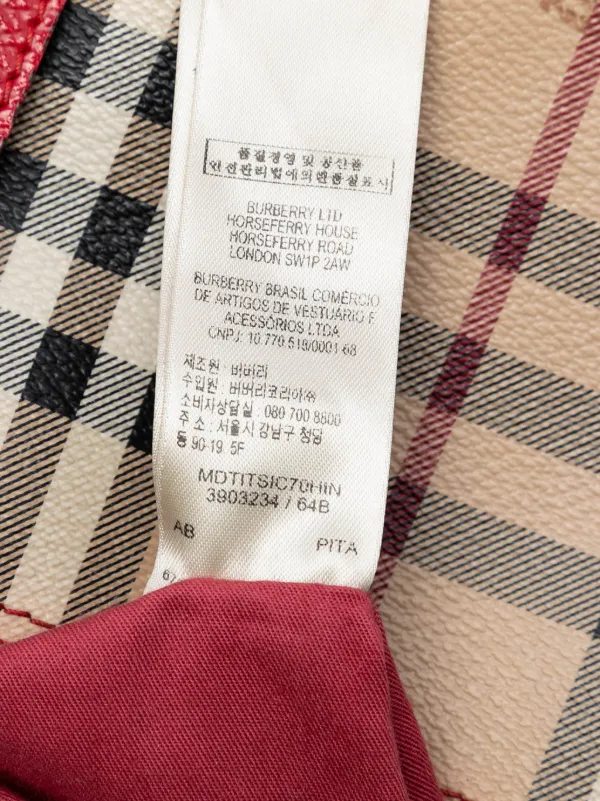 Burberry Pre-Owned 2000-2017 Small Haymarket Check Coated Canvas