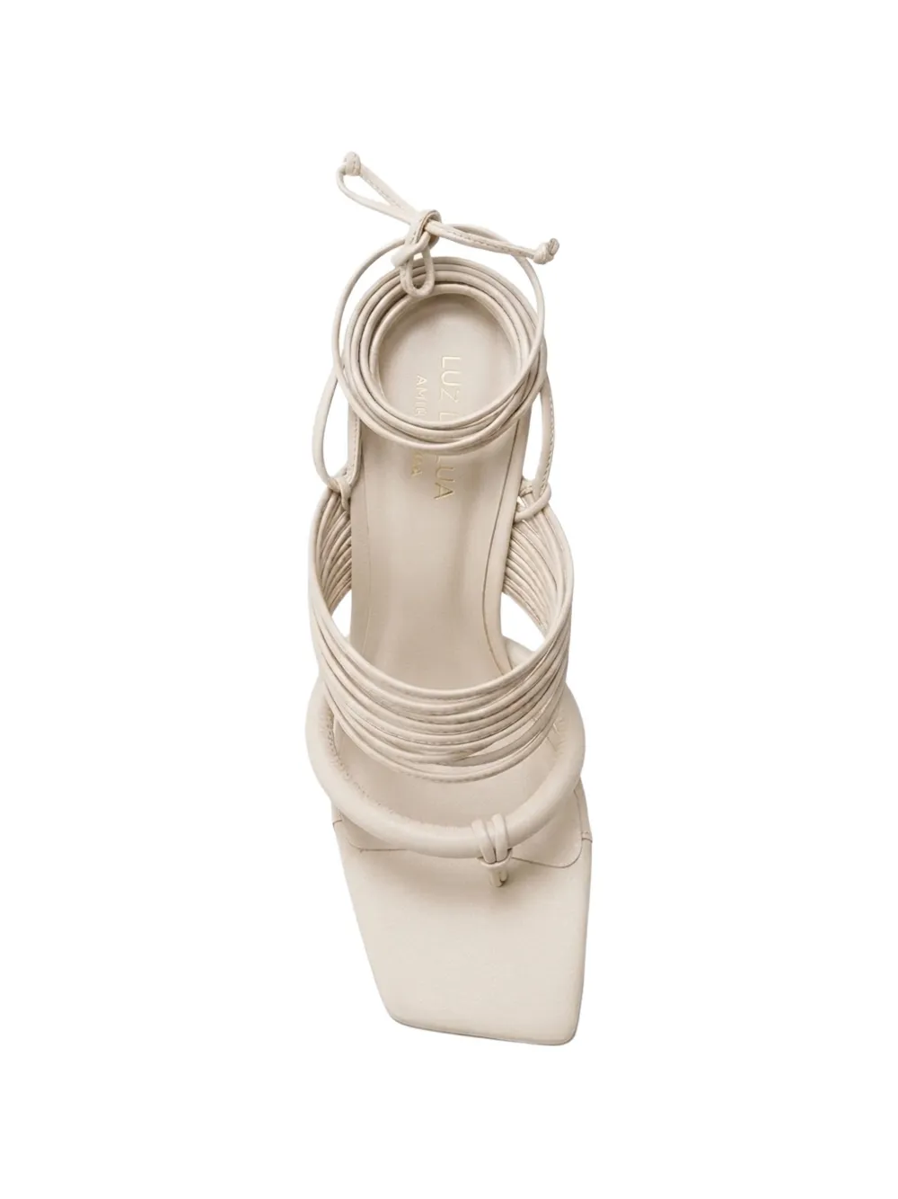 Amir Slama Sandalen met striksluiting Beige