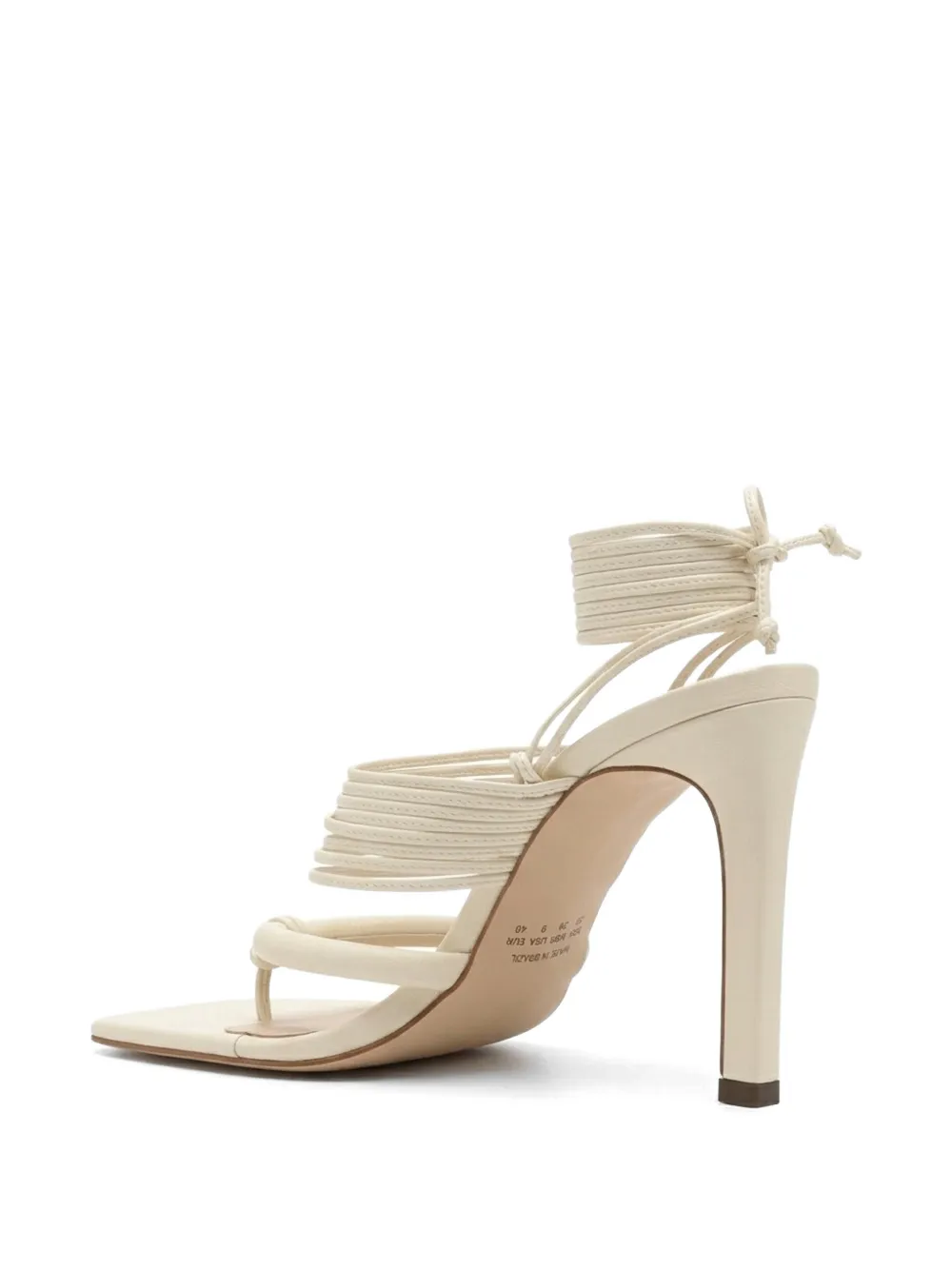 Amir Slama Sandalen met striksluiting Beige