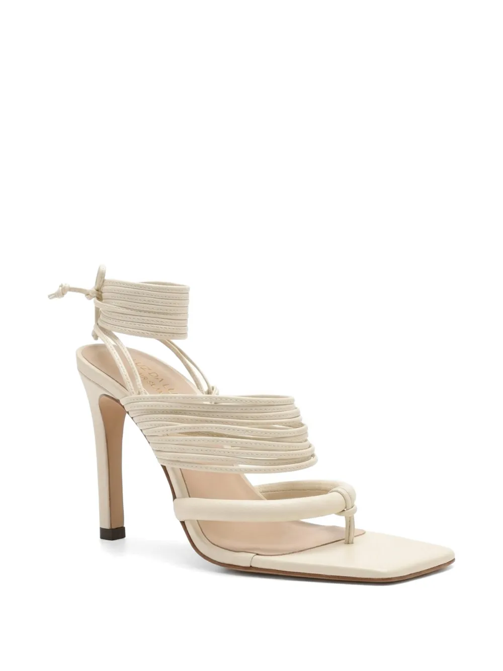 Amir Slama Sandalen met striksluiting Beige