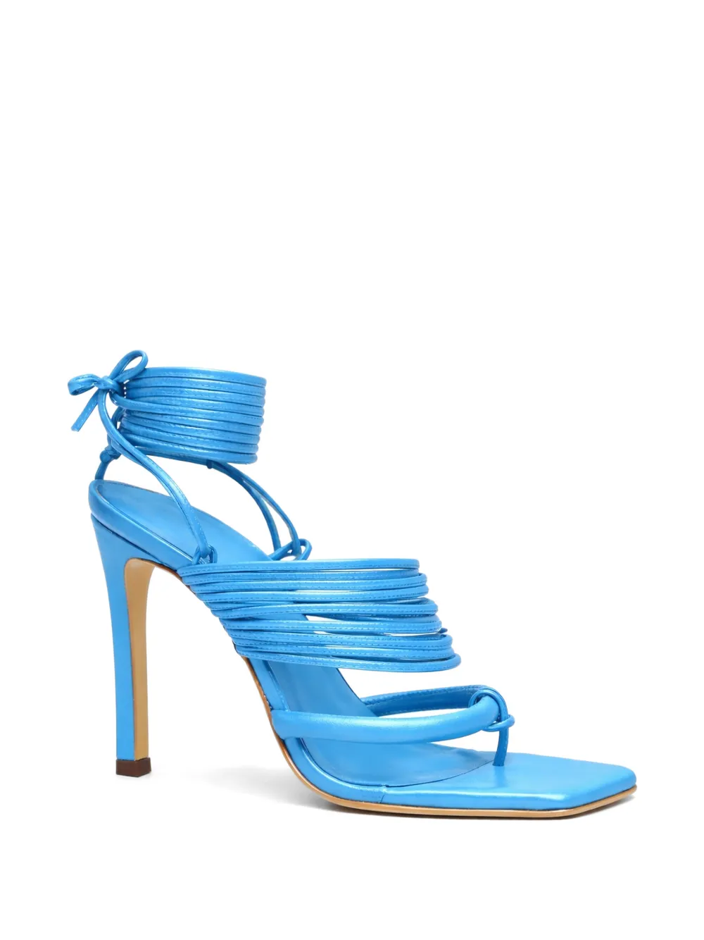 Amir Slama Sandalen met meerdere bandjes en striksluiting Blauw