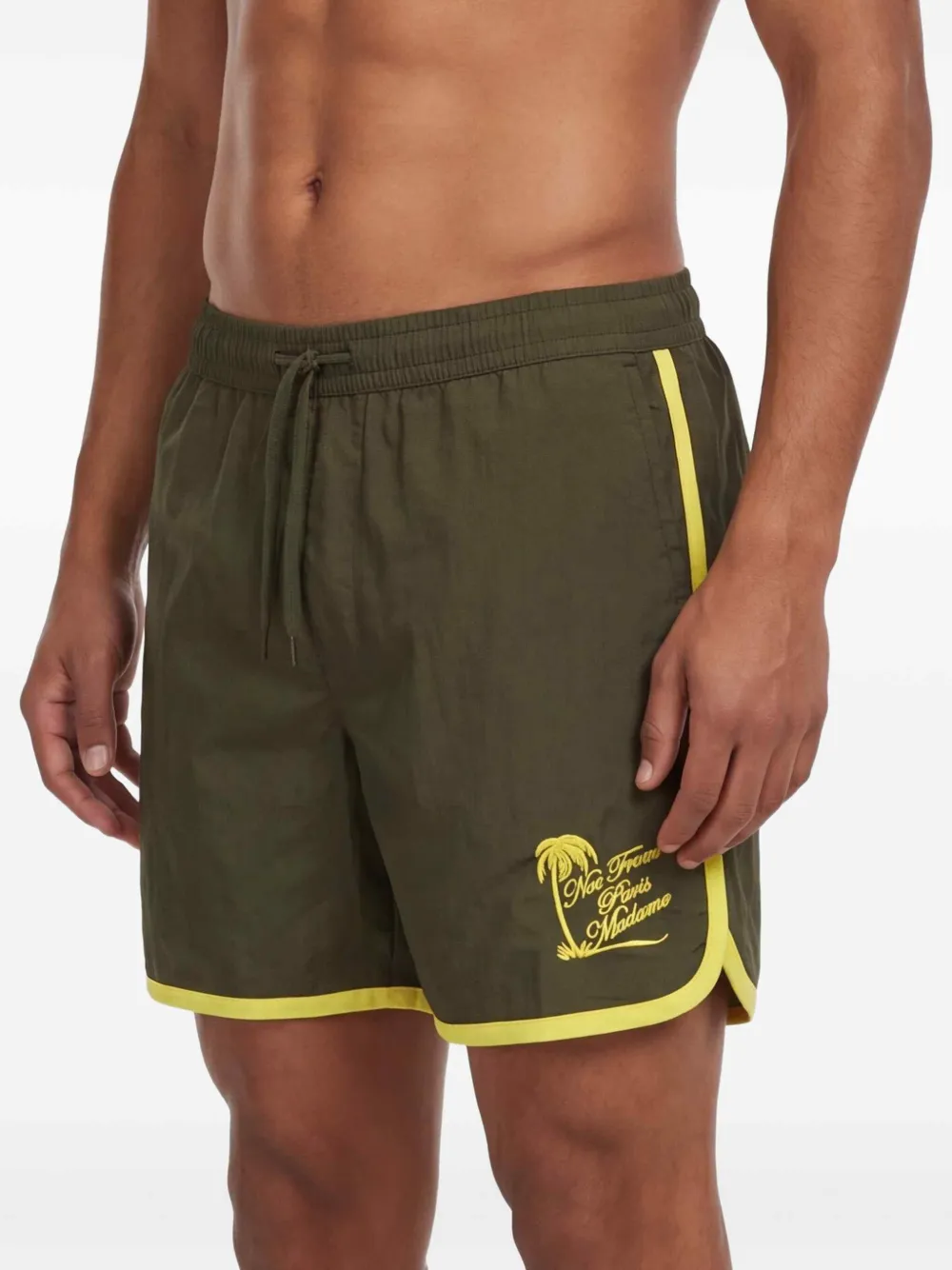 Drôle De Monsieur Shorts met logoprint Groen