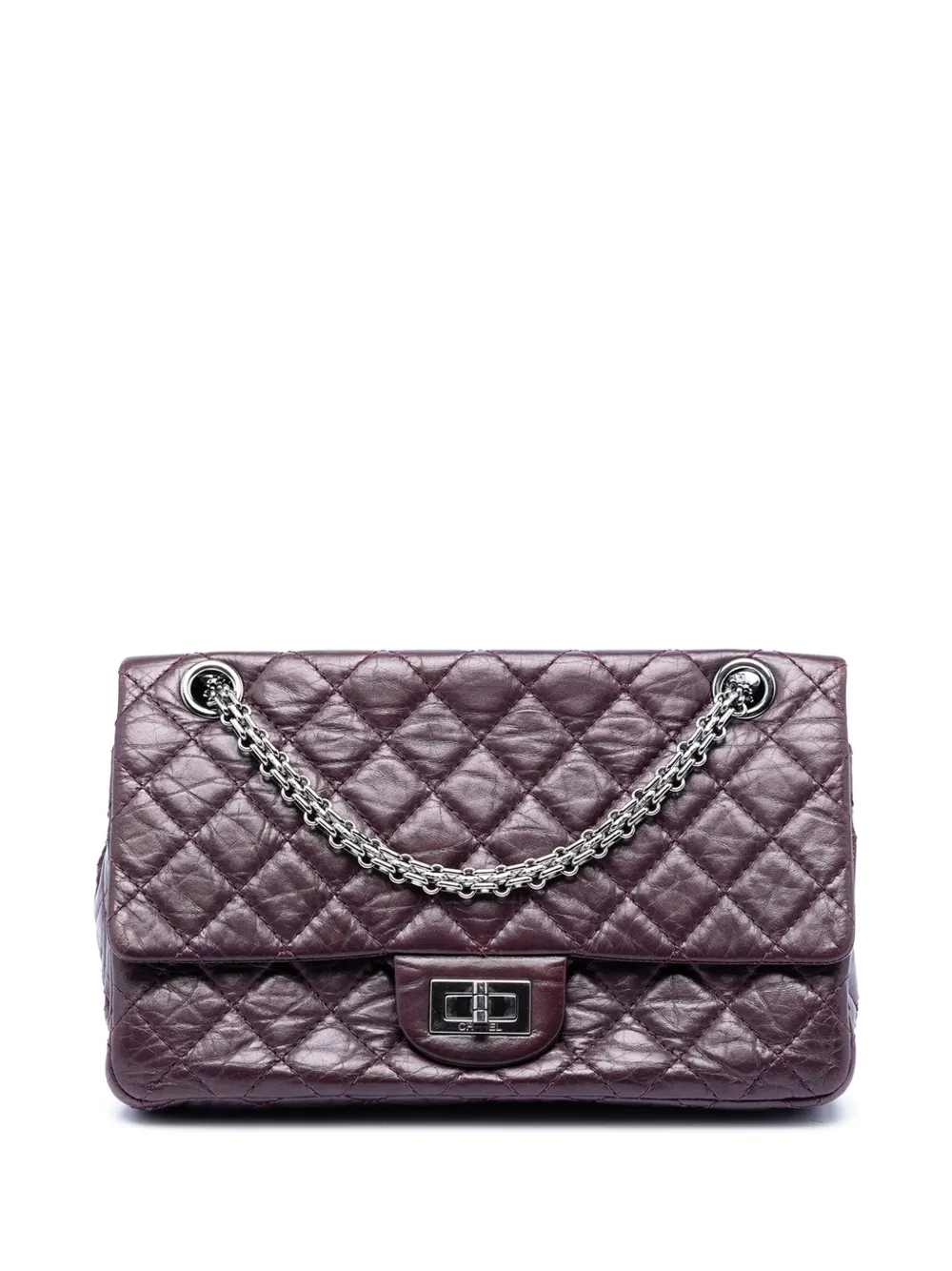 CHANEL Pre-Owned 2012 Quilted Aged Calfskin Reissue 2.55 Double Flap 225 shoulder bag - Viola