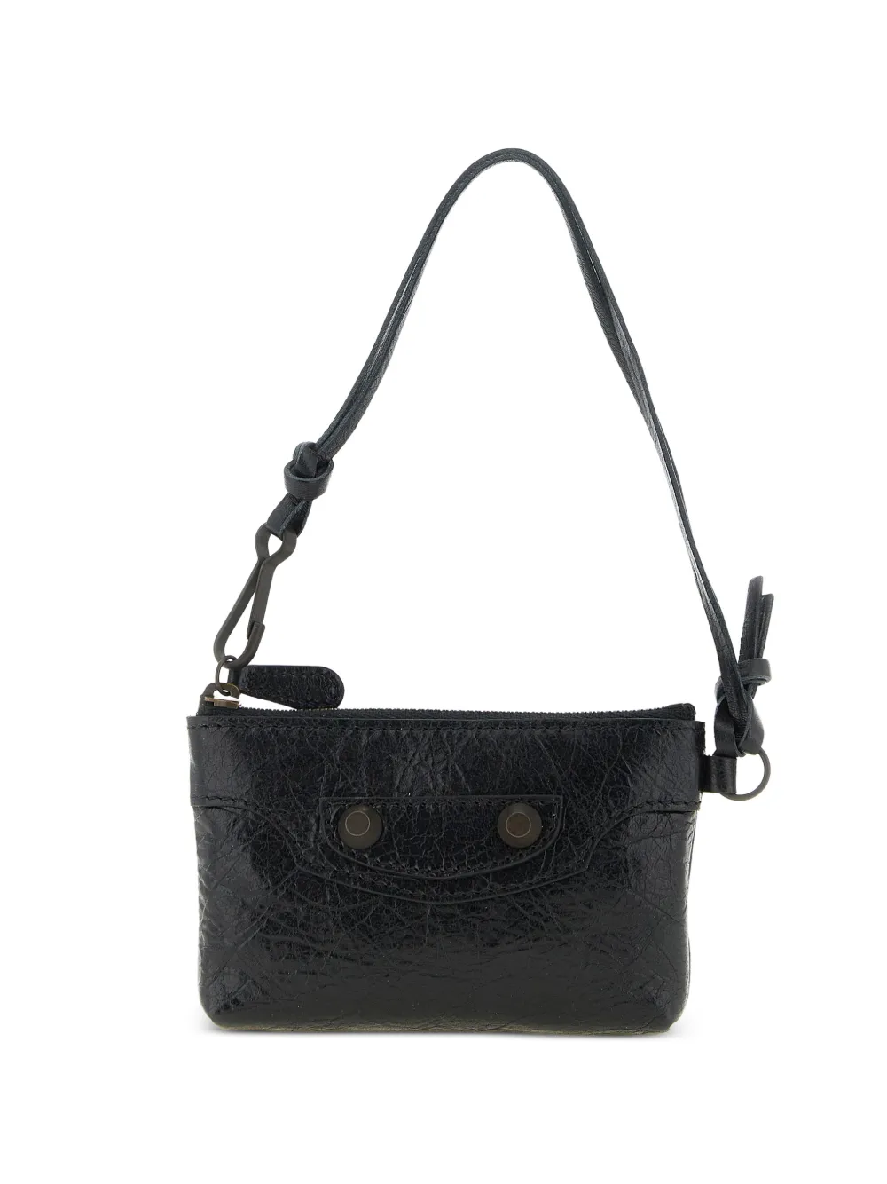 Balenciaga Le City studded leather clutch - Nero