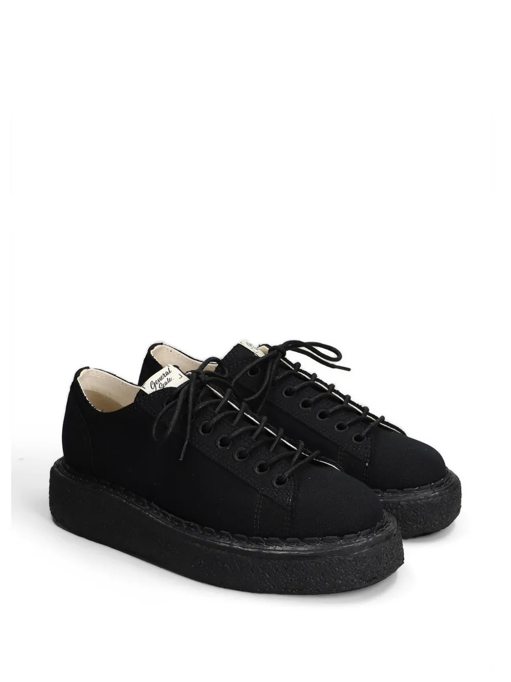 Maison MIHARA YASUHIRO Mark canvas platform sneakers Zwart