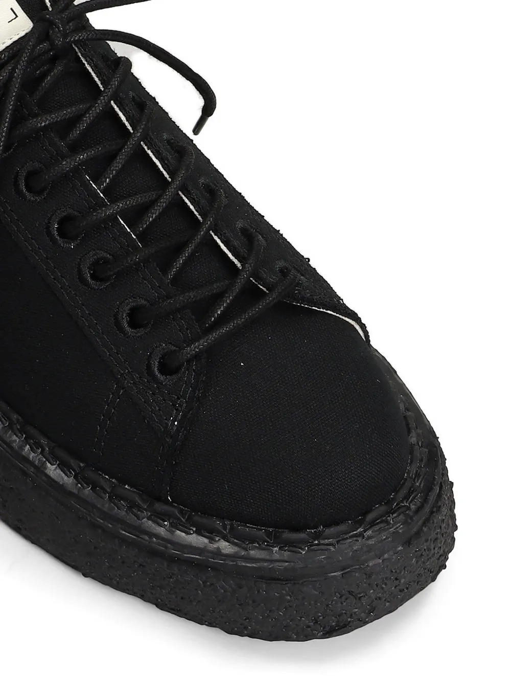 Maison MIHARA YASUHIRO Mark canvas platform sneakers Zwart