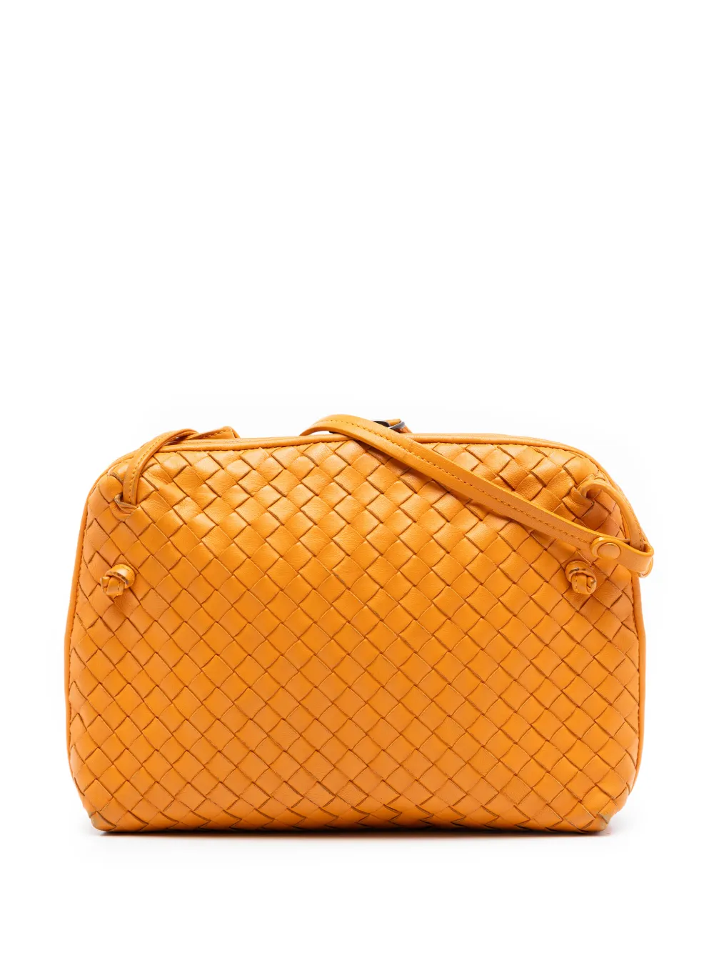 Bottega Veneta Pre-Owned 2012-2026 Nappa Intrecciato Nodini crossbody bag - Arancione