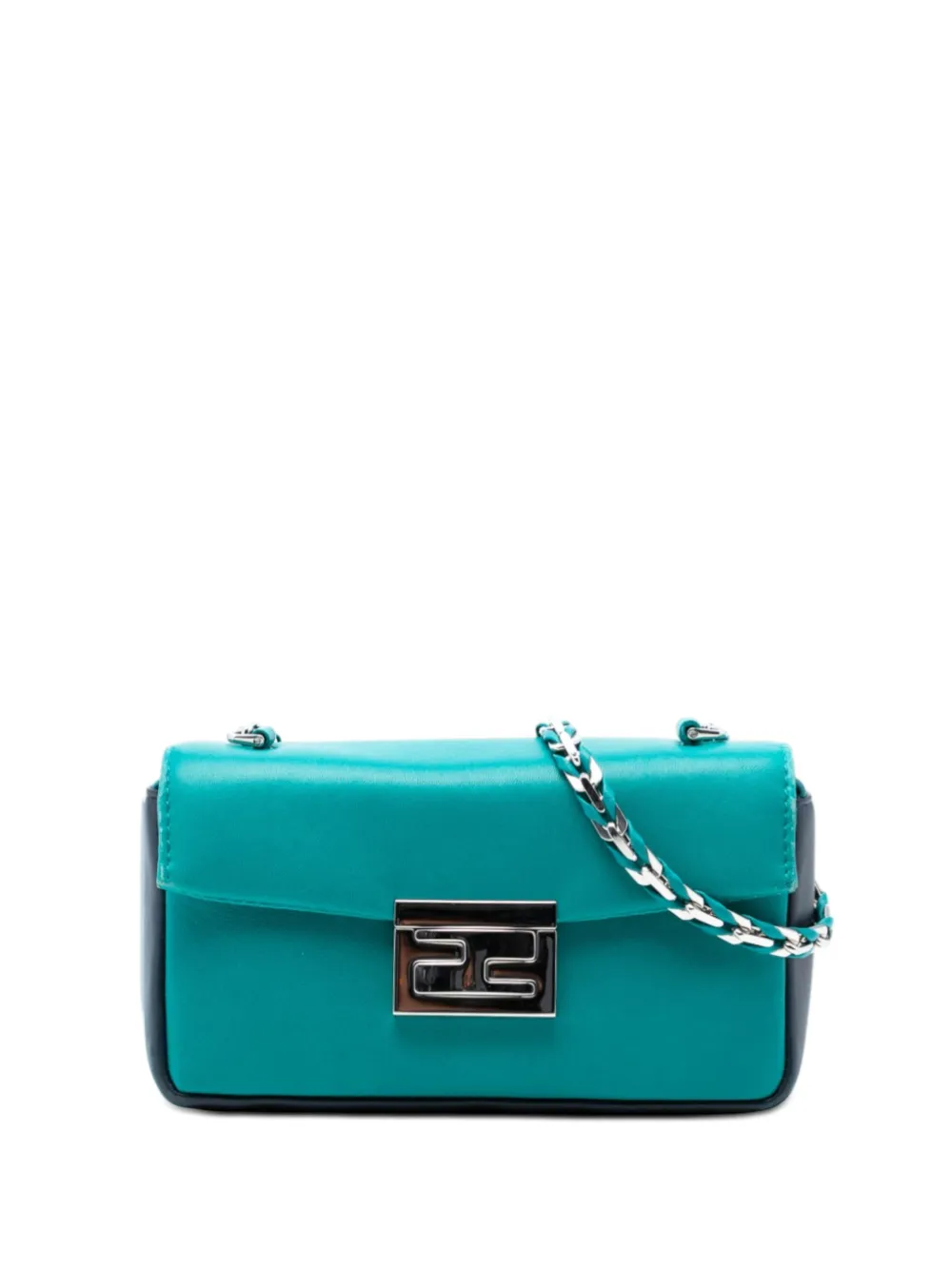 Fendi Pre-Owned 2010-2025 Mini Bicolor Nappa Be Baguette crossbody bag - Blu