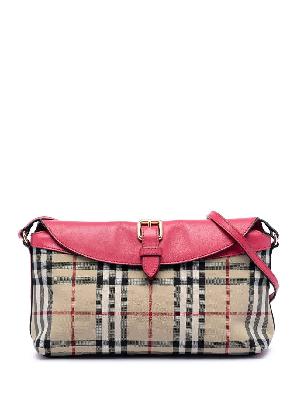 Burberry Pre-Owned 2000-2017 Haymarket Check Canvas Leah crossbody bag - Nude