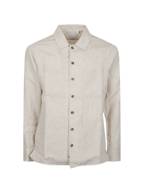 Orian patch-pocket linen shirt