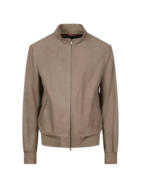 Stewart zip-up suede bomber jacket