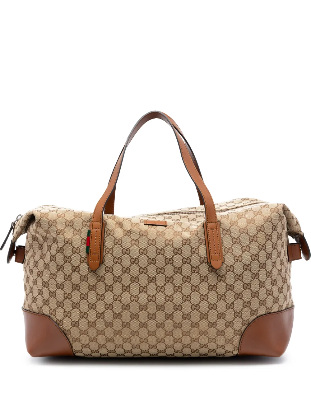 Gucci Pre-Owned 2016-2026 GG Canvas Web travel bag - Nude