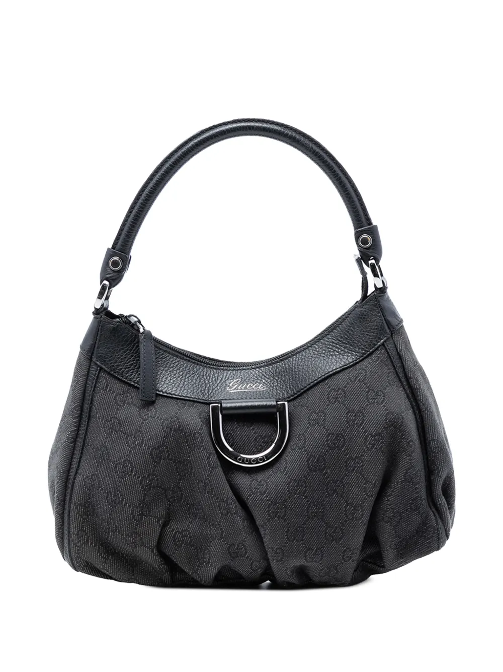 Gucci Pre-Owned 2016-2025 GG Denim Abbey D Ring shoulder bag - Grigio