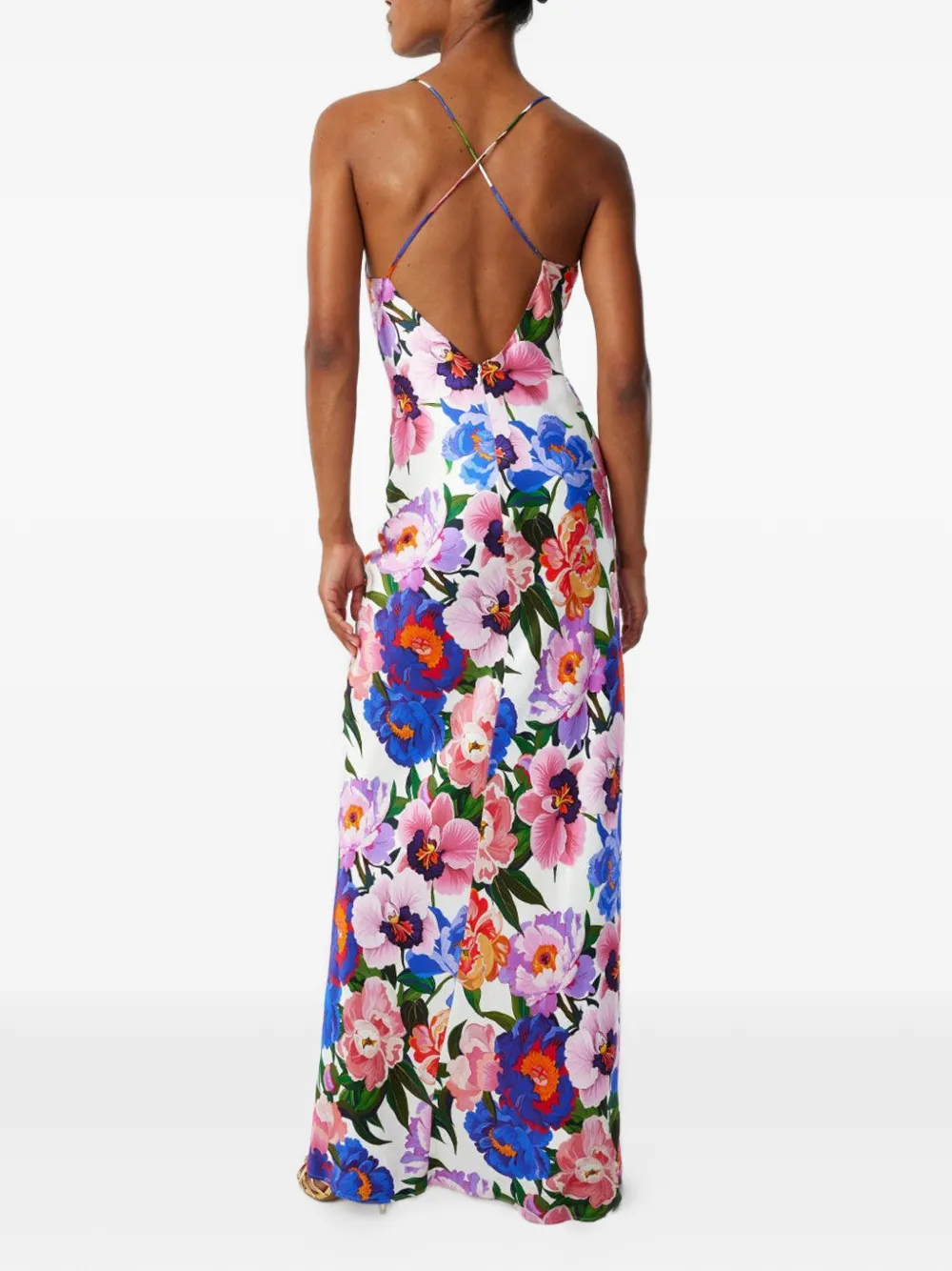 Borgo de Nor Olive Floral-print Maxi Dress in White, view 2