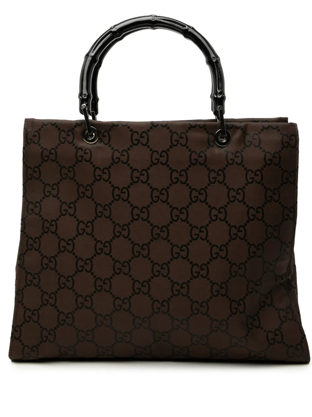 Gucci Pre-Owned 2000-2015 GG Nylon Bamboo handbag - Marrone