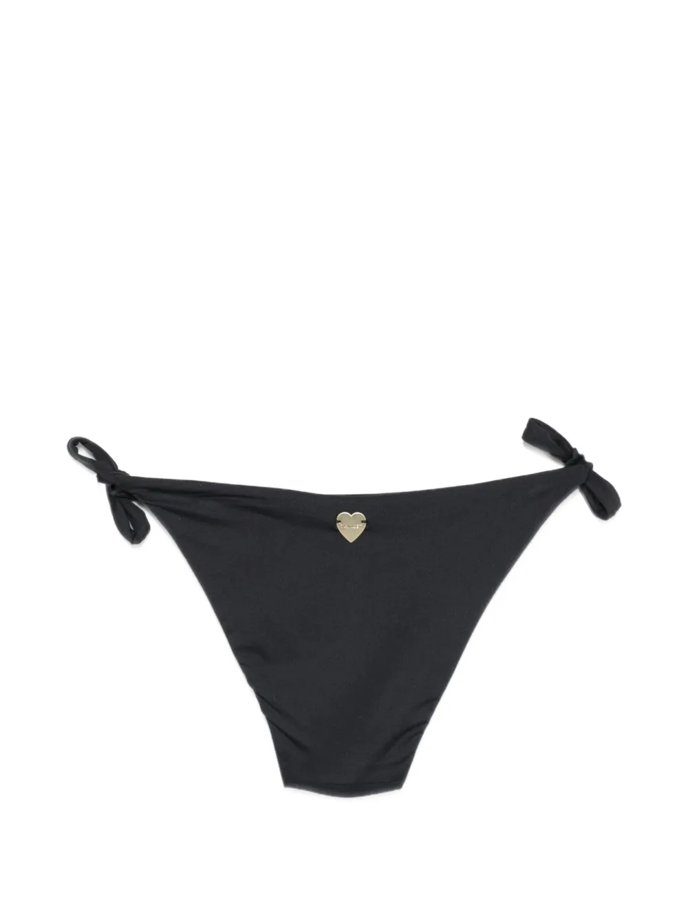 TWINSET Bikinislip met hartplakkaat en striksluiting aan de zijkanten Zwart