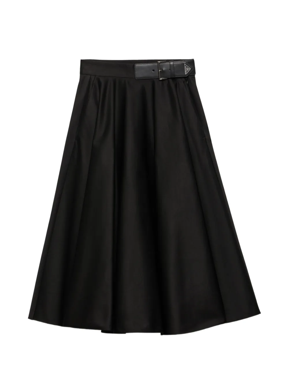 Prada chino circle midi-skirt - Nero