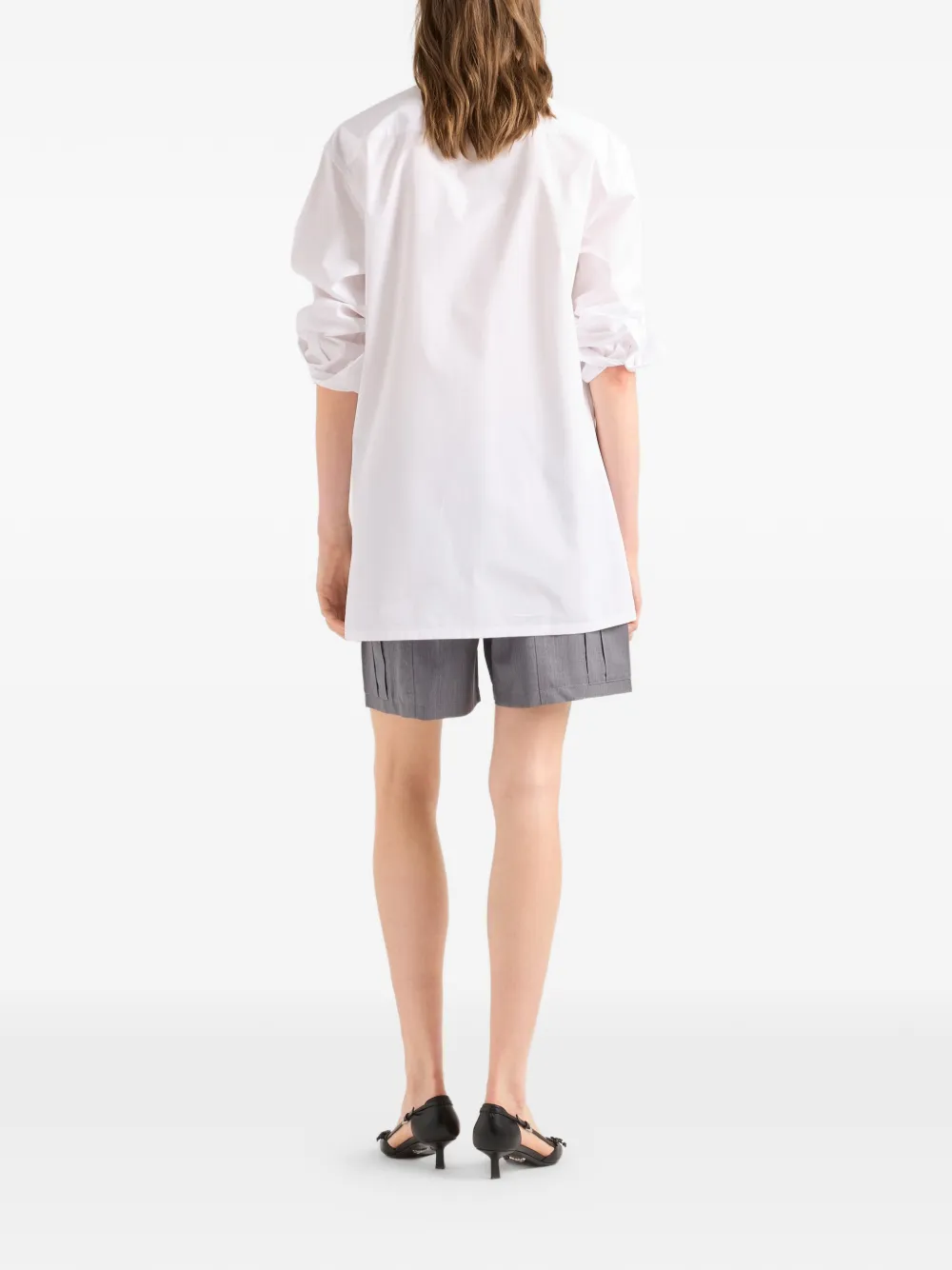 Prada Popeline overhemd Wit