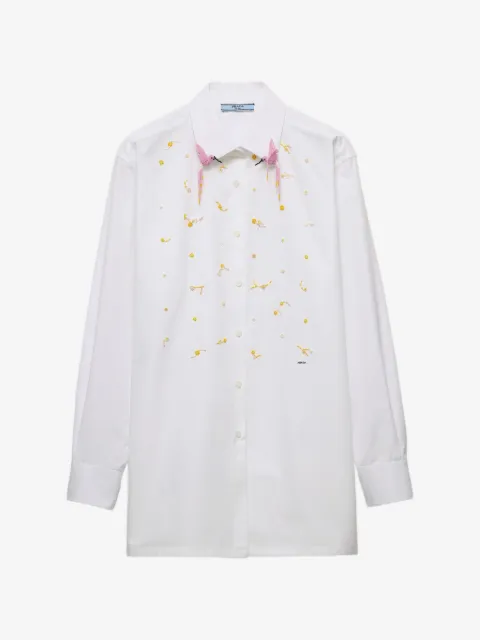 Prada embroidered poplin shirt