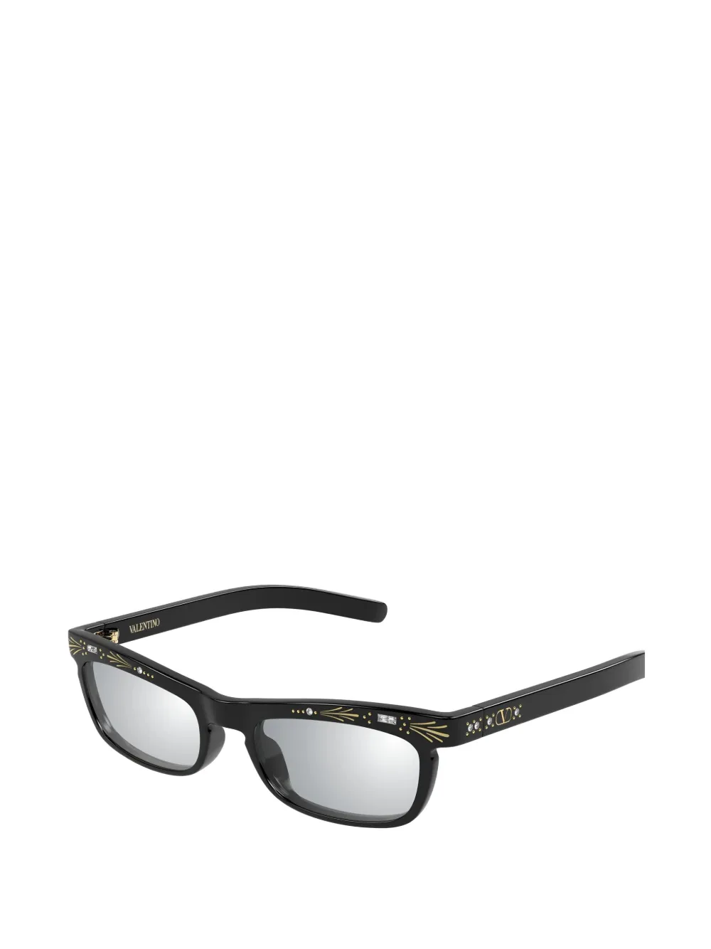 VALENTINO GARAVANI EYEWEAR VLogo Signature zonnebril verfraaid met kristallen Zwart