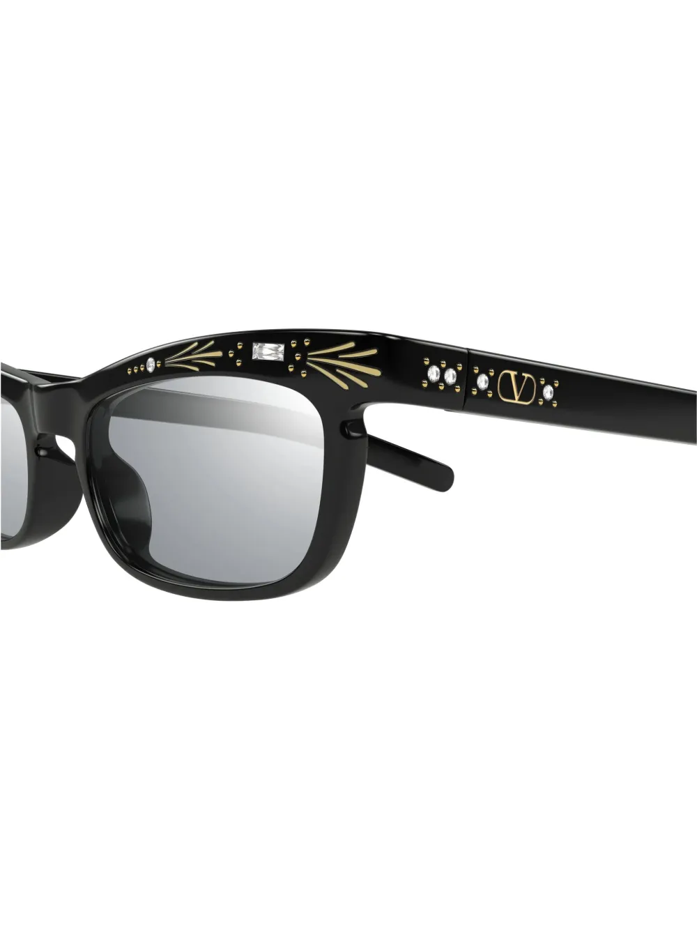 VALENTINO GARAVANI EYEWEAR VLogo Signature zonnebril verfraaid met kristallen Zwart