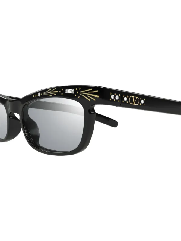 VALENTINO GARAVANI EYEWEAR Vロゴ シグネチャービジュートリム