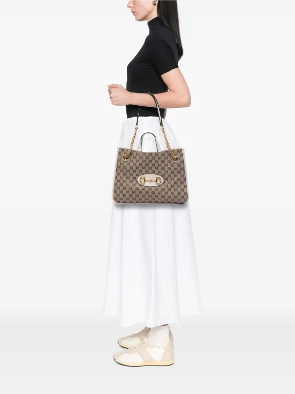 Gucci Pre-Owned 2016-2026 ミディアム GGキャンバス ホースビット