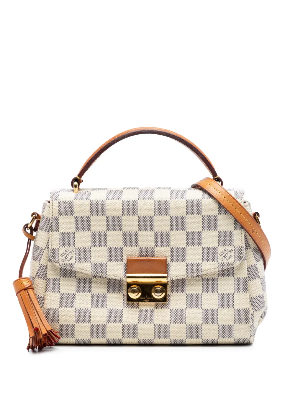 Louis Vuitton Pre-Owned 2019 Damier Azur Croisette satchel - Bianco