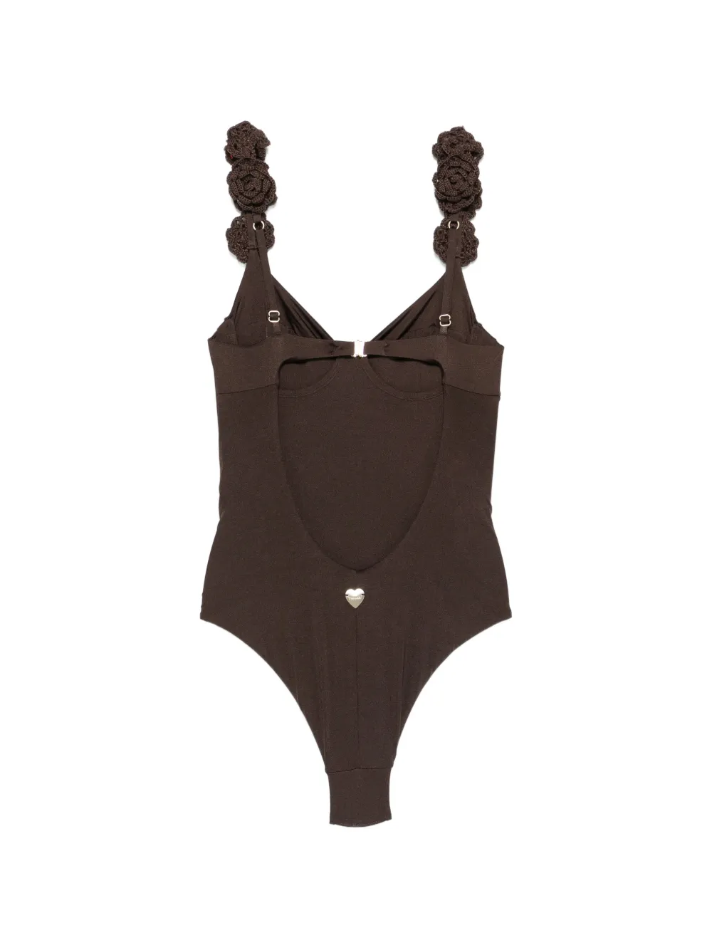 TWINSET Badpak met bloemenpatch Bruin