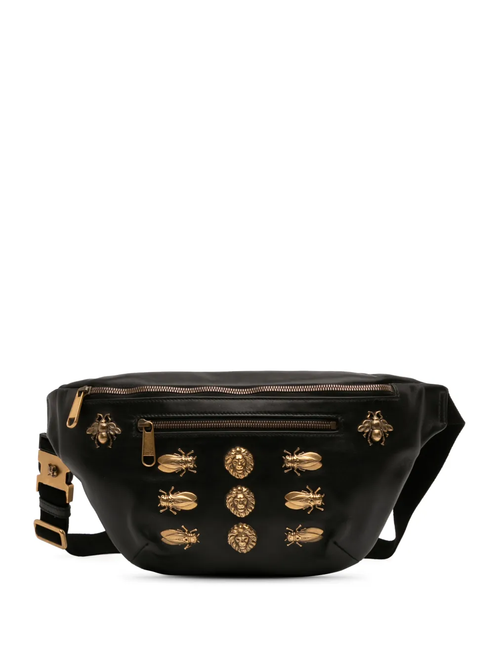 Gucci Pre-Owned 2016-2026 Leather Animalier belt bag - Nero