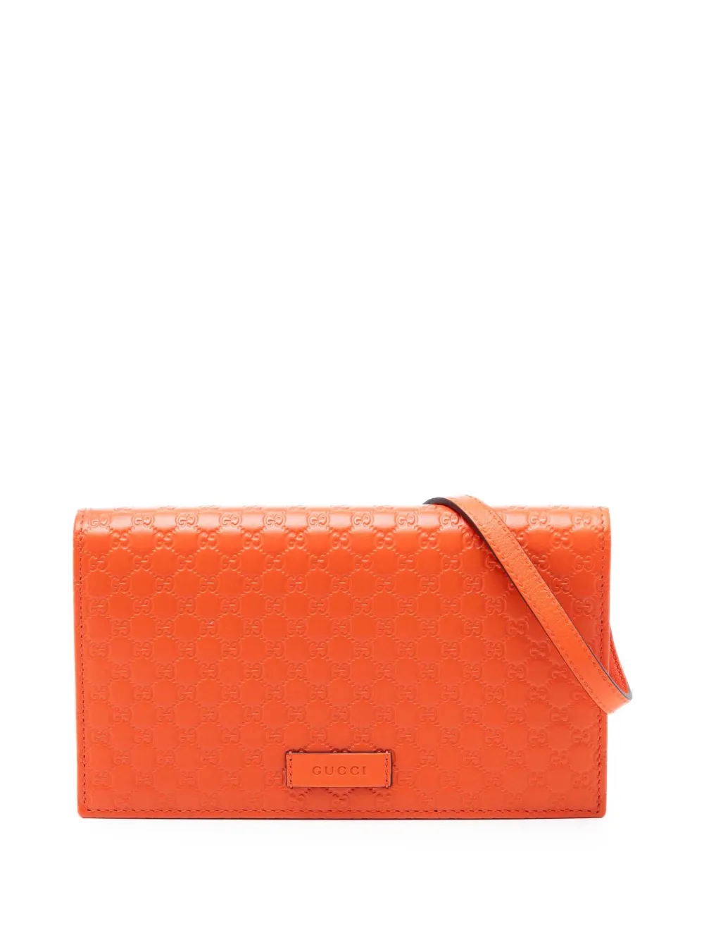 Gucci Pre-Owned 2000-2015 Microguccissima Wallet on Strap crossbody bag - Arancione