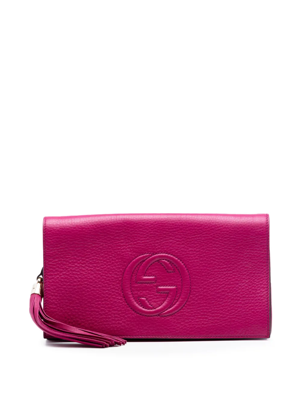 Gucci Pre-Owned 2016-2025 Leather Soho Disco clutch bag - Rosa