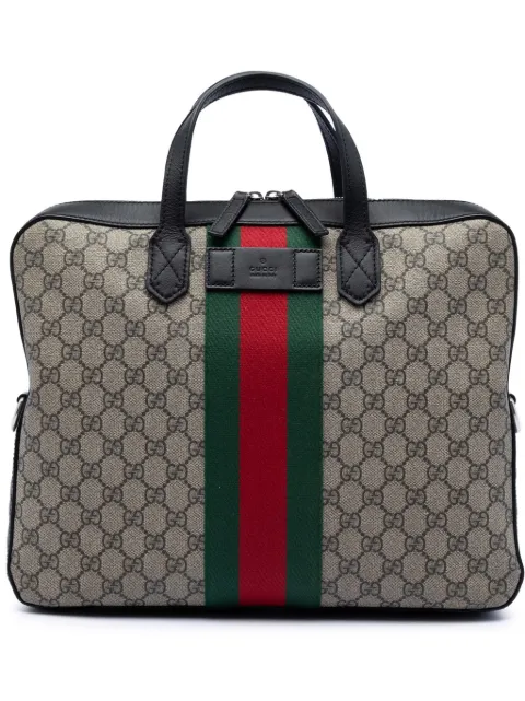 Gucci Pre-Owned 2016-2025 GG Supreme Web Briefcase business bag