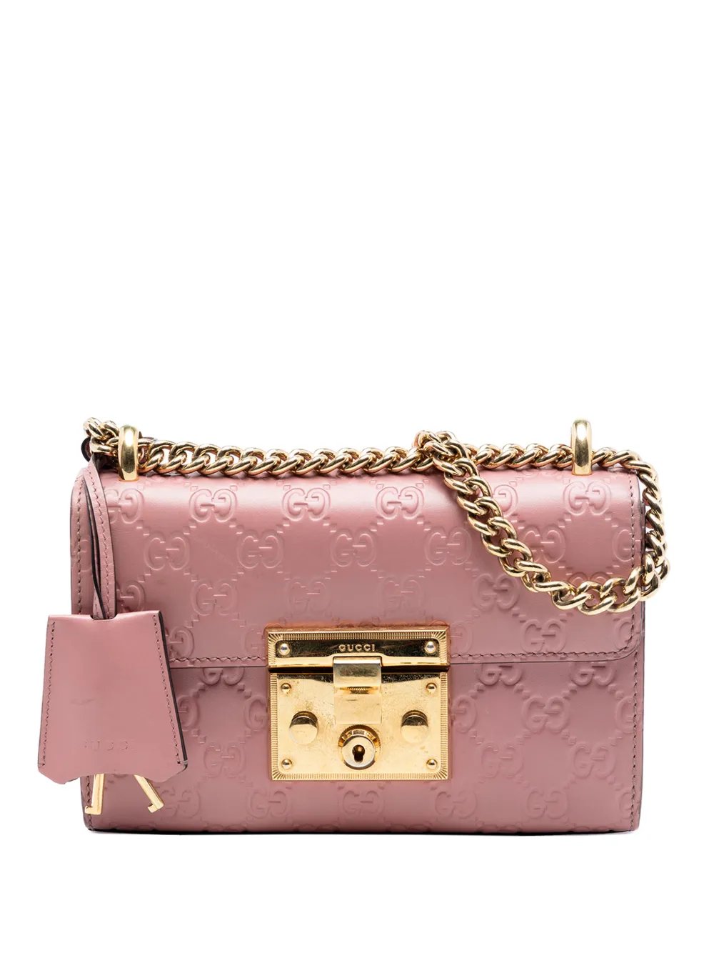 Gucci Pre-Owned 2016-2025 Small Guccissima Padlock crossbody bag - Rosa