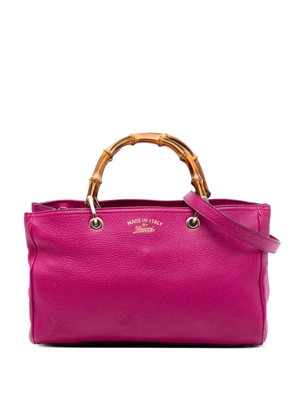 Gucci Pre-Owned 2016-2026 Medium Calfskin Bamboo Shopper satchel - Rosa