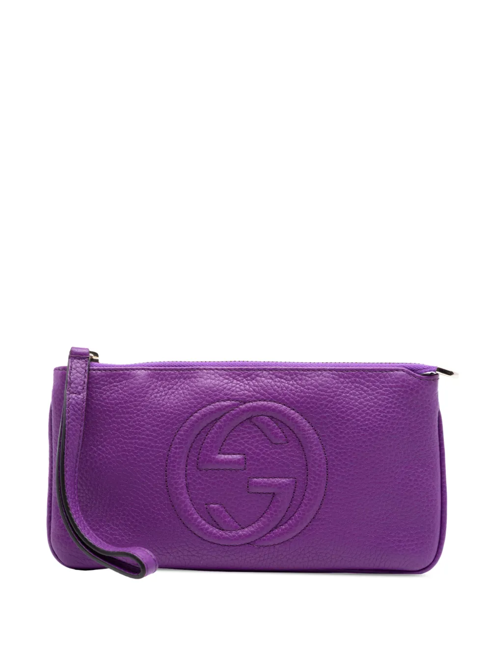 Gucci Pre-Owned 2000-2015 Pebbled Calfskin Soho pouch - Viola