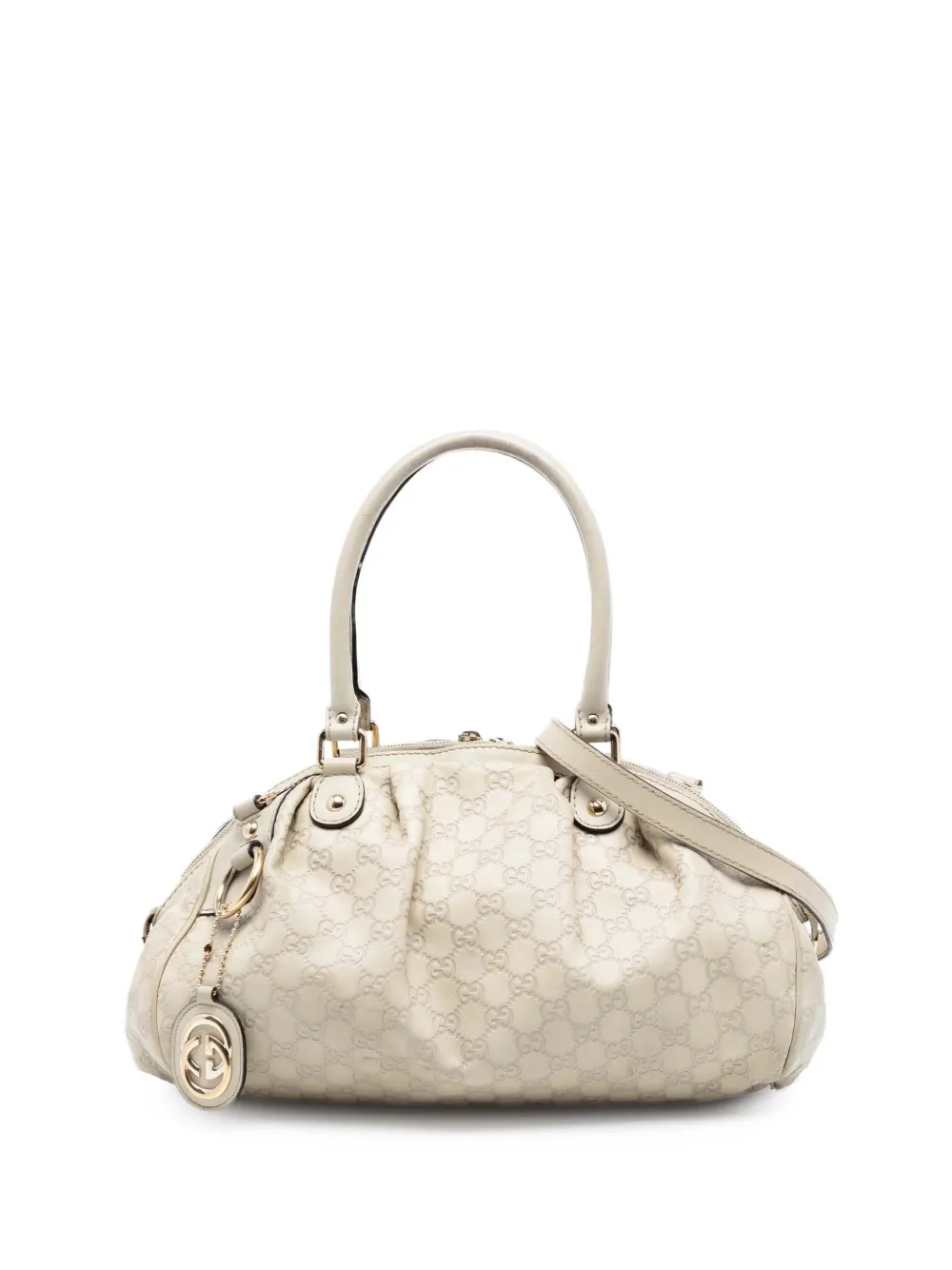 Pre-owned Gucci 2000-2015 Ssima Sukey Satchel In White