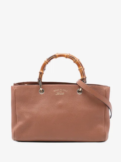Gucci Pre-Owned 2016-2025 Medium Calfskin Bamboo Shopper satchel
