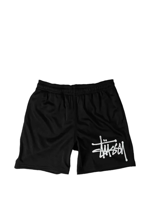 Stüssy logo-print mesh shorts