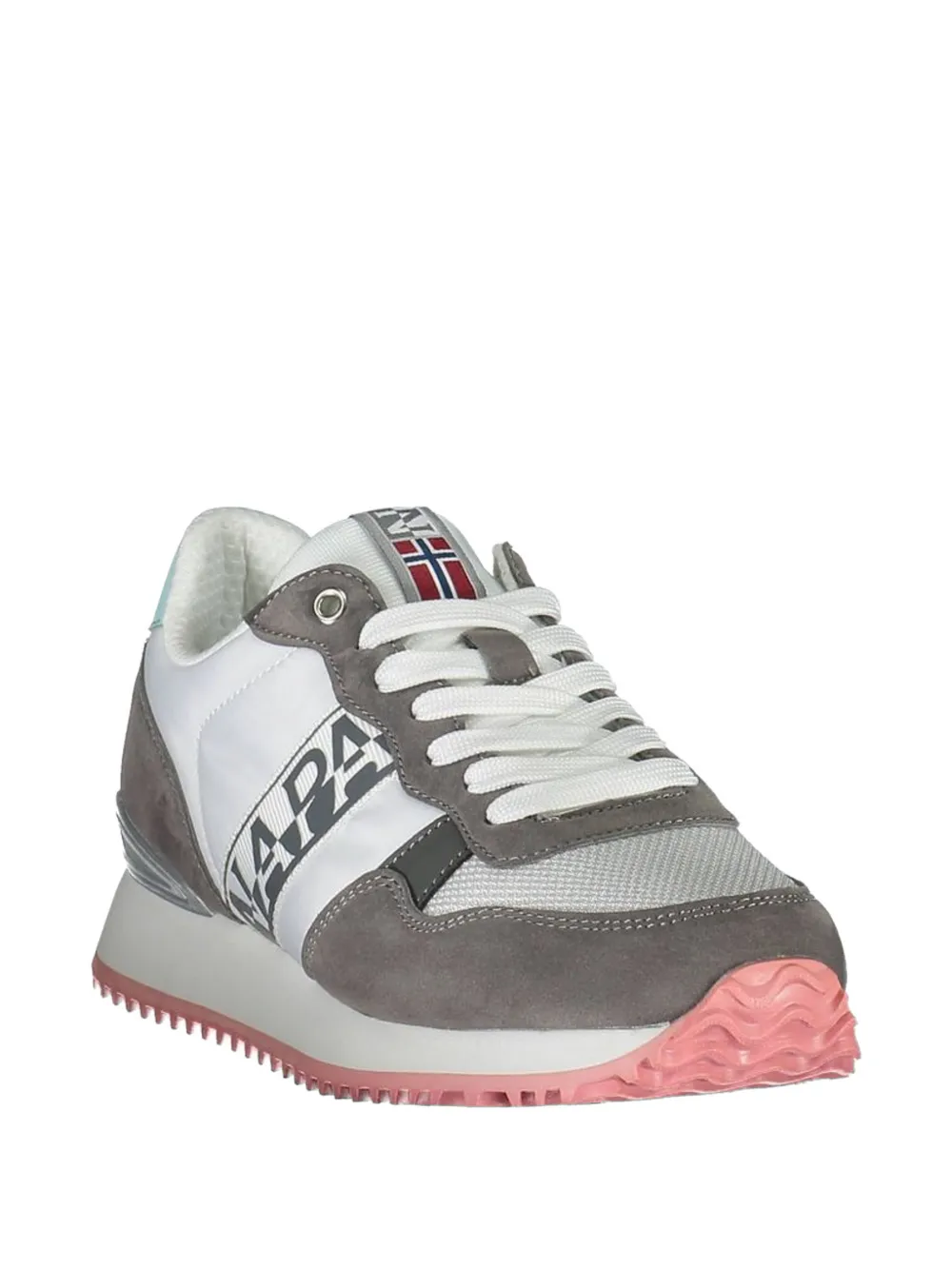 Napapijri suede-panelled mesh-insert sneakers Wit