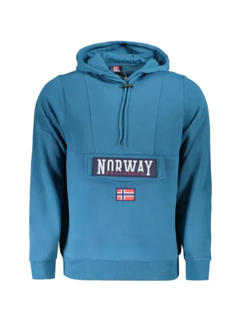 Norwegian Rain logo-patch drawstring hoodie