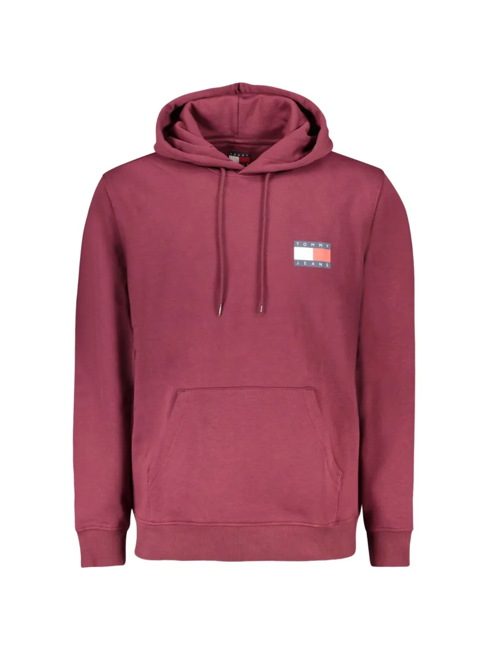 Tommy Hilfiger logo-patch drawstring hoodie - Rosso