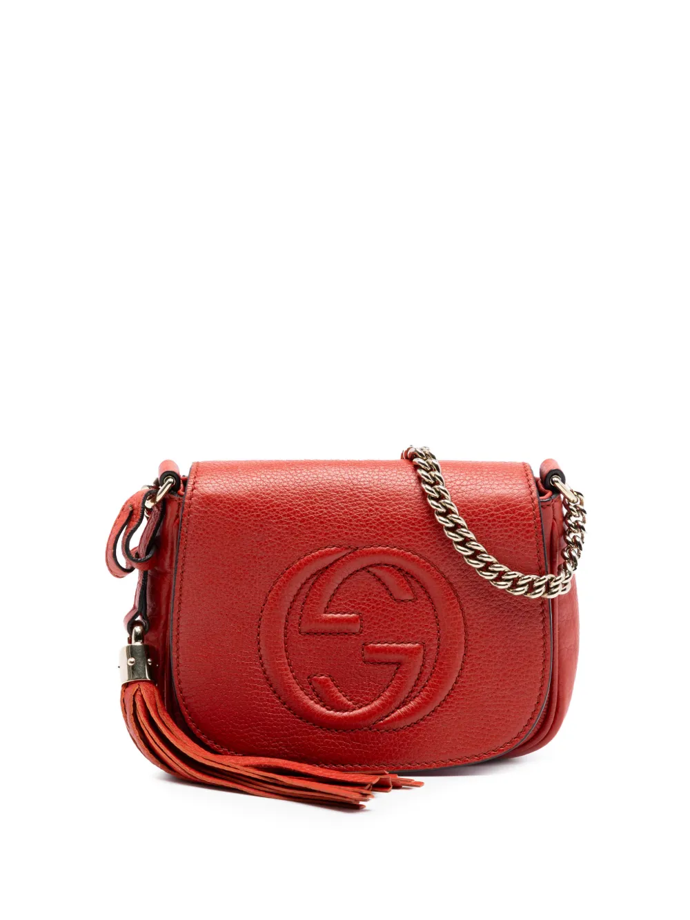 Gucci Pre-Owned 2016-2025 Small Leather Soho Chain Flap crossbody bag - Arancione