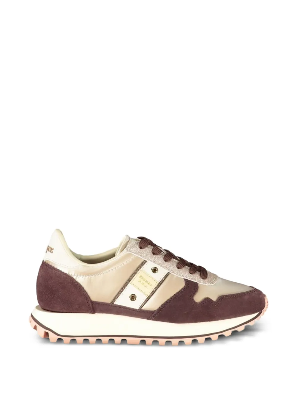 Blauer lace-up sneakers Beige