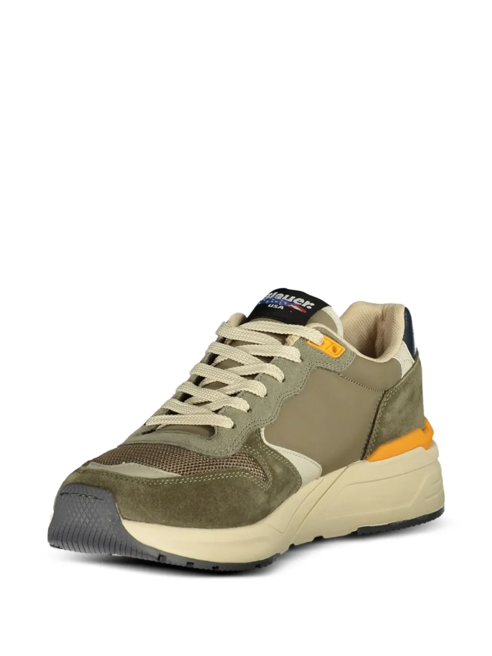 Blauer HT22 panelled suede sneakers Groen
