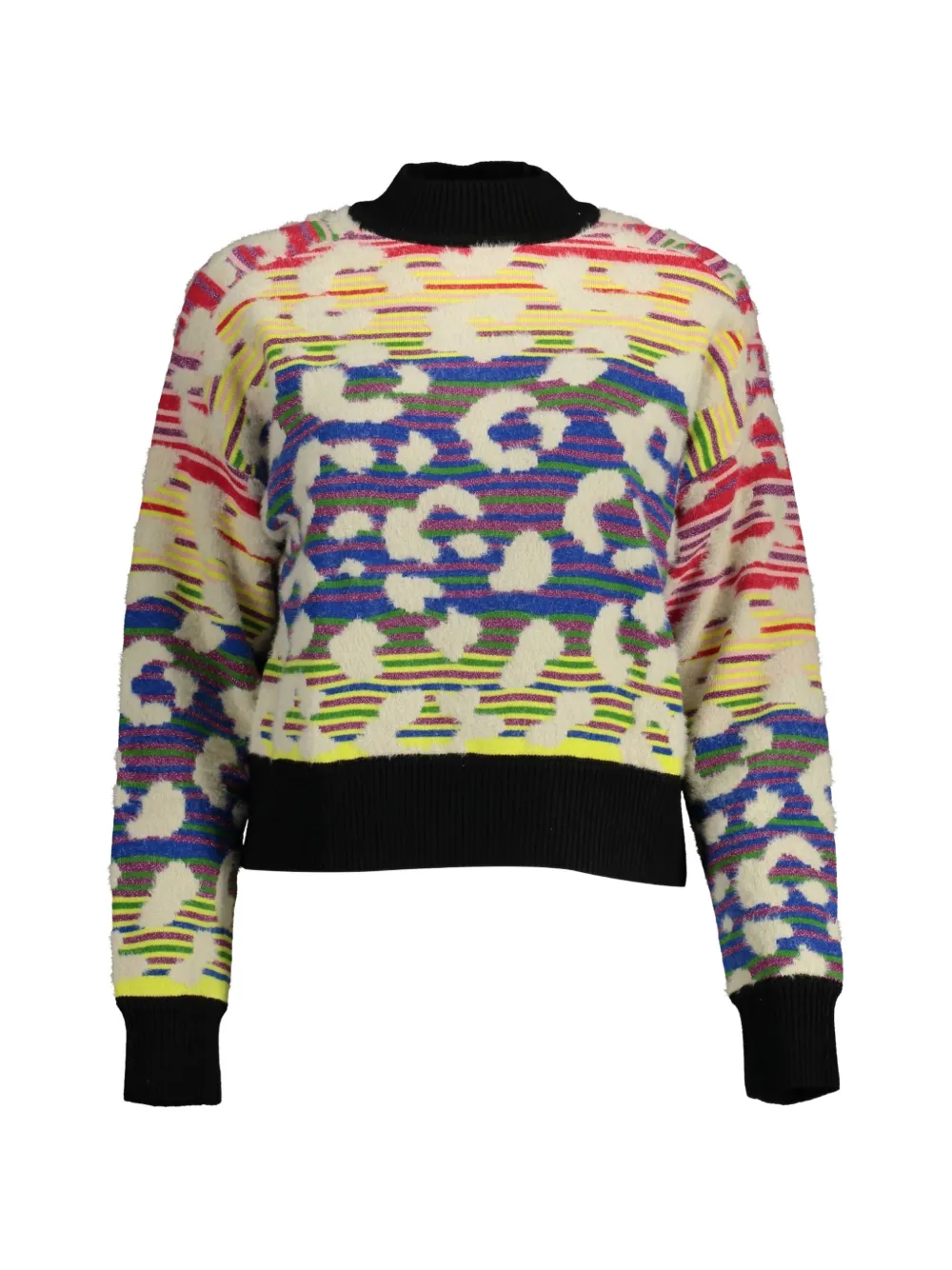 Desigual leopard-print striped sweater - Toni neutri
