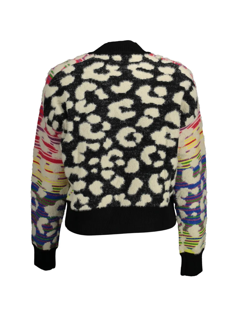 Desigual Gestreepte trui met luipaard-print Beige